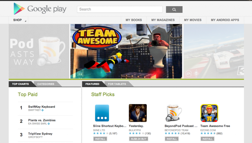 team awesome free featured in google play ezone com news